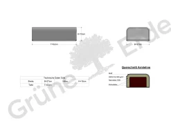 Armlehne lose B24 x T50 x H145 cm (Wollstoff Tano natur dunkel)