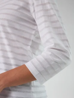 3/4 Arm Shirt aus Bio Baumwolle(weiß, S)
