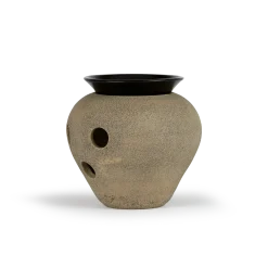 Aromalampe aus Steinzeug 2tlgH 11 cm, ø 12,5 cm