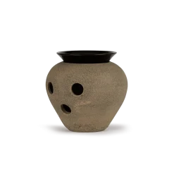 Aromalampe aus Steinzeug 2tlgH 11 cm, ø 12,5 cm