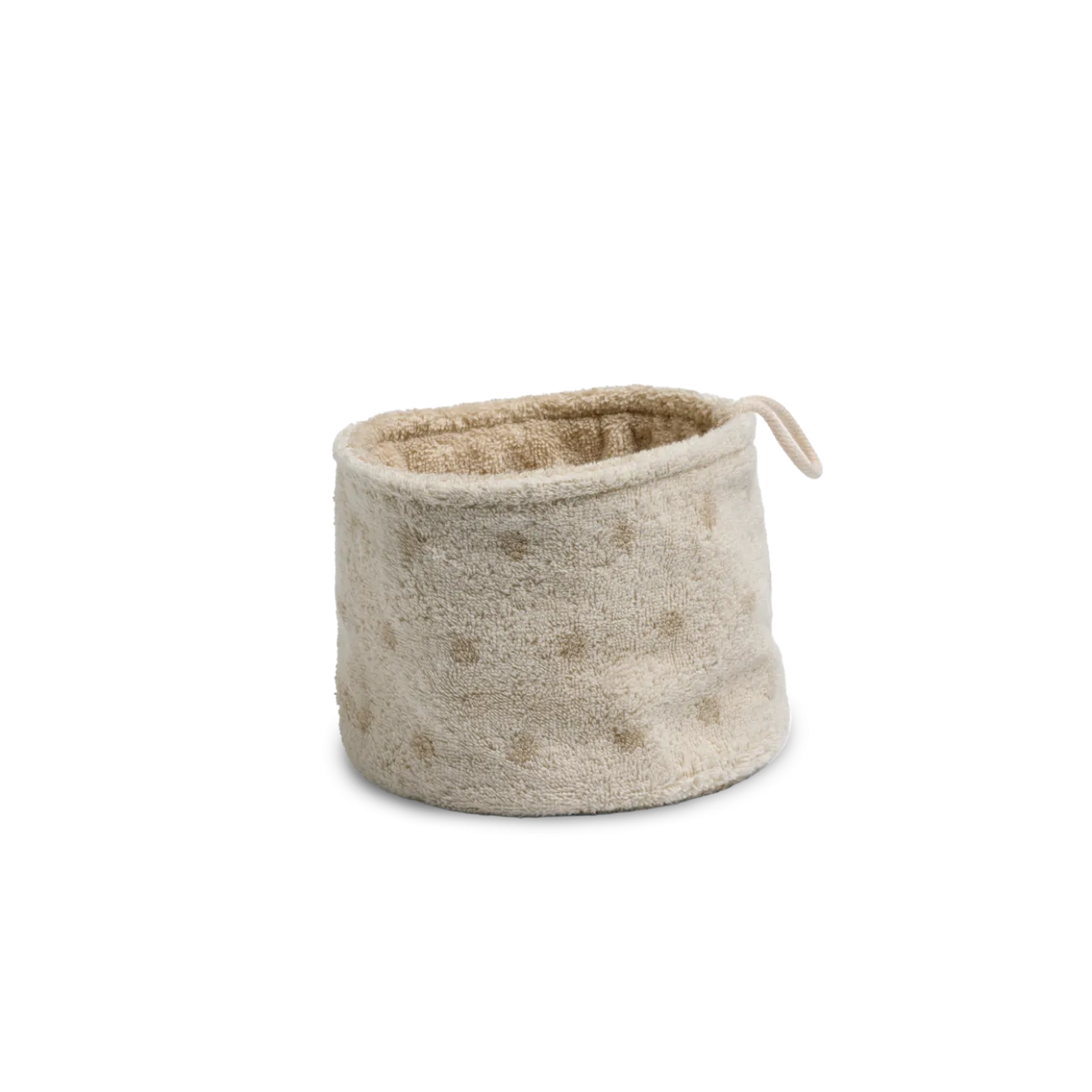 Aufbewahrungskorb Pünktchen14 x 17 cm, 100 % Baumwolle, GOTS (natur)