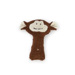 Babyrassel Affe Abu15 cm, Bezug: 100 % Baumwolle, Füllung: 100 % Schurwolle (Schaf), GOTS