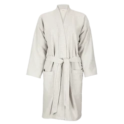 Bademantel Streifen für Damen und Herren100 % Baumwolle, GOTS (Damen XS/S)