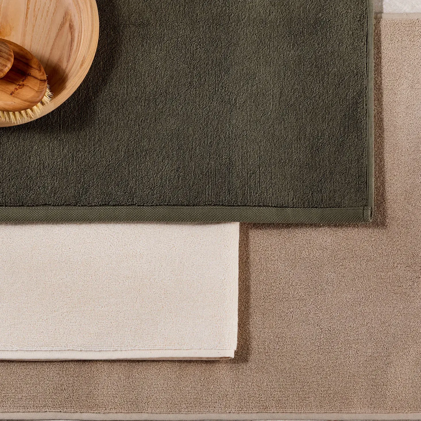 Badematte Anea50 x 80 cm, 100 % Baumwolle, GOTS (olive)