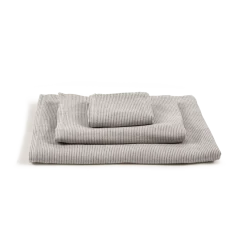 Badtextilien Nika, graphit gestreift100 % Baumwolle, GOTS (Handtuch 50 x 100 cm)