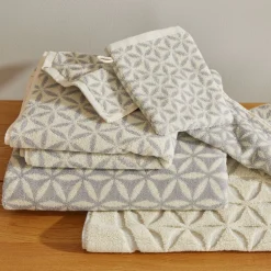 Badtextilien Yuma100 % Baumwolle, Jacquard, GOTS (malve, Handtuch 50 x 100 cm)