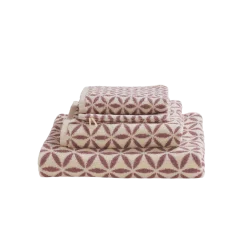 Badtextilien Yuma100 % Baumwolle, Jacquard, GOTS (malve, Handtuch 50 x 100 cm)