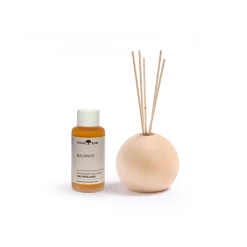 BalanceRaumduft Set mit Zirbenholzdiffuser, rund