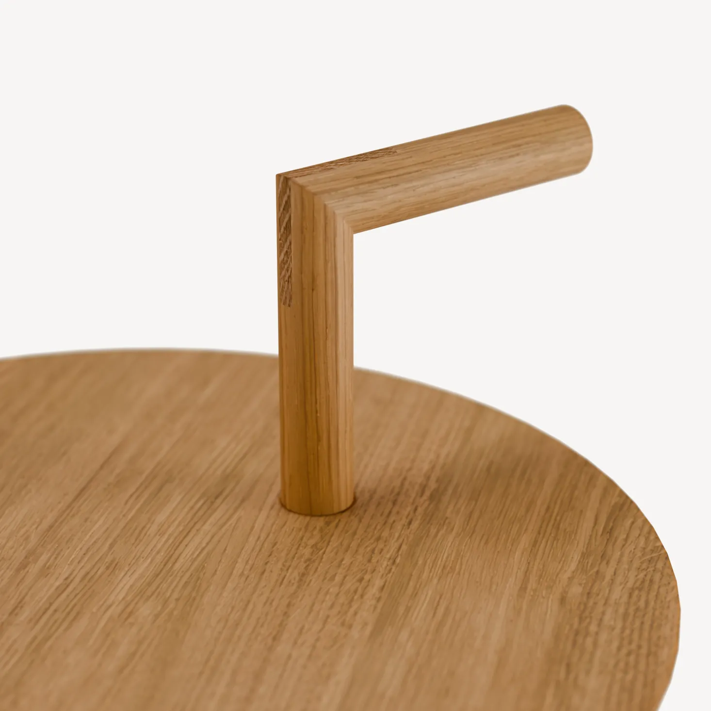 Beistelltisch Kosu Pur(Eiche, mit Griff, ø 42 x H 69,5 cm)