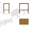 Beistelltisch Tenso B45,2 x T 28,7 x H 50 cm (Esche)