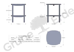 Beistelltisch TondaB 40 x T 40 x H 50,4 cm (Eiche)
