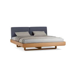 Bett Almara(Wollstoff Elverum Fjord, Buche, 200 x 200 cm)