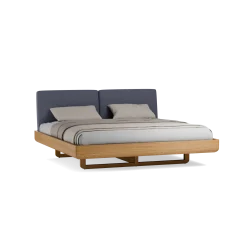 Bett Almara(Wollstoff Elverum Fjord, Eiche, 200 x 200 cm)