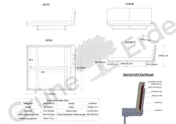Bett Almara(Wollstoff Kaland Tundra, Eiche, 200 x 200 cm)