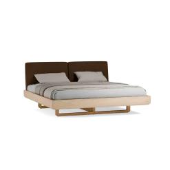 Bett Almara(Wollstoff Kaland Tundra, Esche, 200 x 200 cm)