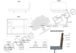 Bett Almara(Wollstoff Kaland kiesel, Esche, 160 x 200 cm)