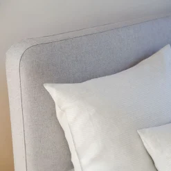 Bett Almara(Wollstoff Kaland kiesel, Esche, 160 x 200 cm)
