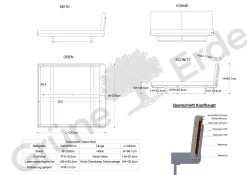 Bett Almara(Wollstoff Stavang stein, Esche, 200 x 200 cm)