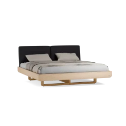 Bett Almara(Wollstoff Stavang stein, Esche, 200 x 200 cm)