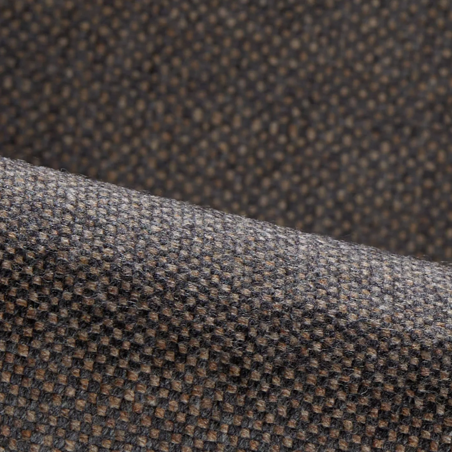 Bett Almeno Housse mit Weisspolsterung(Wollstoff Elverum Nougat, 160cm)