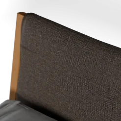 Bett Almeno Housse mit Weisspolsterung(Wollstoff Elverum Nougat, 160cm)