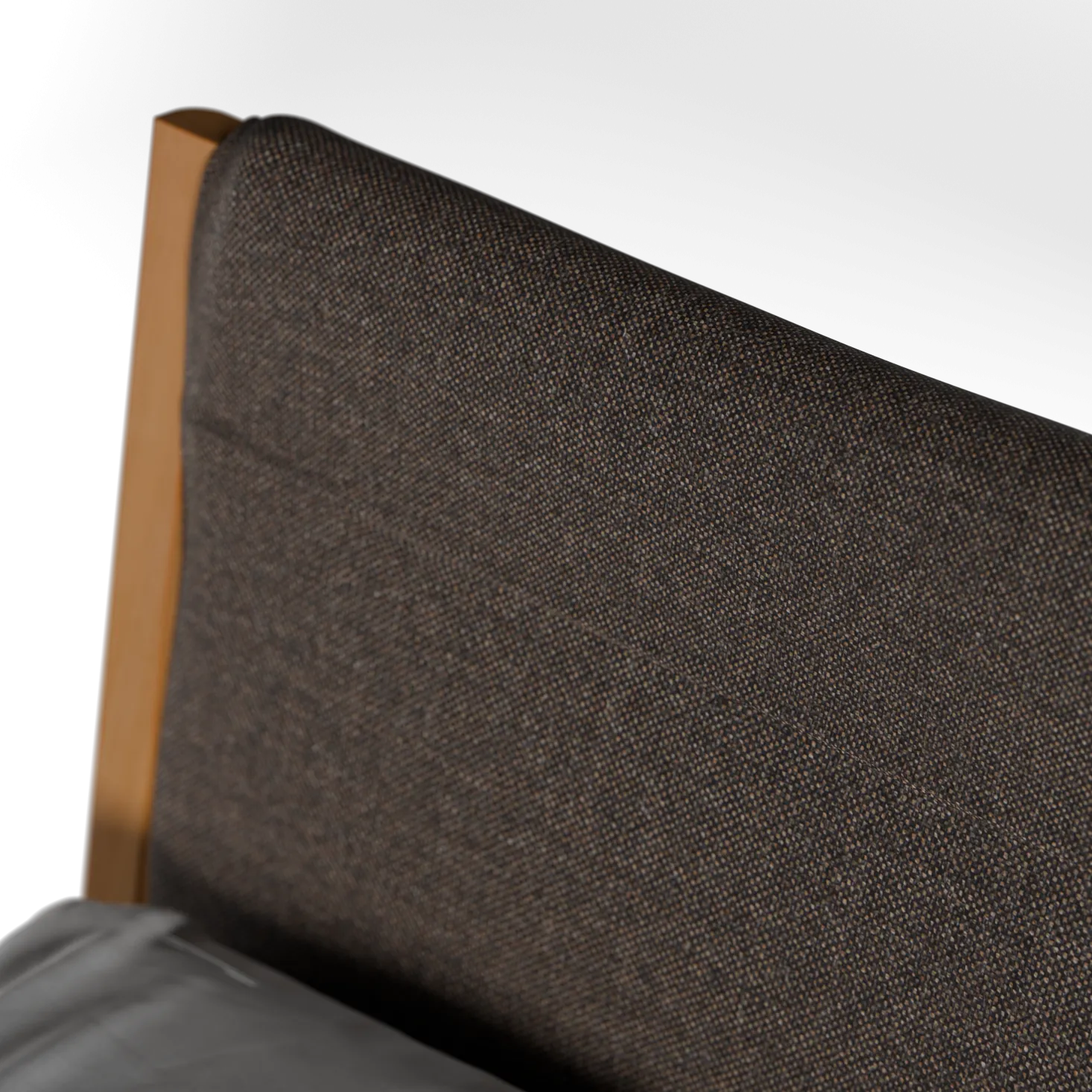 Bett Almeno Housse mit Weisspolsterung(Wollstoff Elverum Nougat, 160cm)