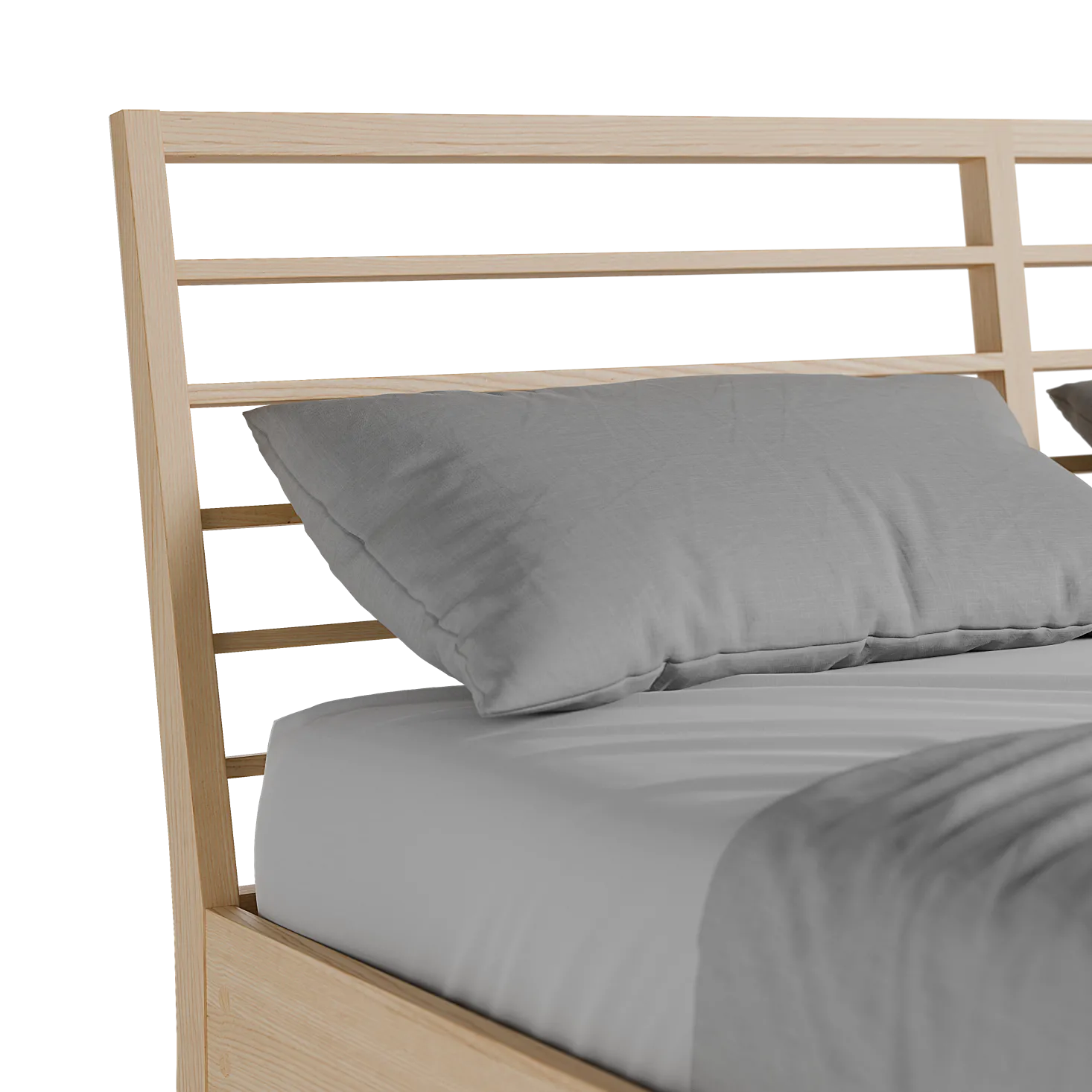 Bett Almeno mit Sprossenbetthaupt horizontal(Esche, 160 x 200 cm)