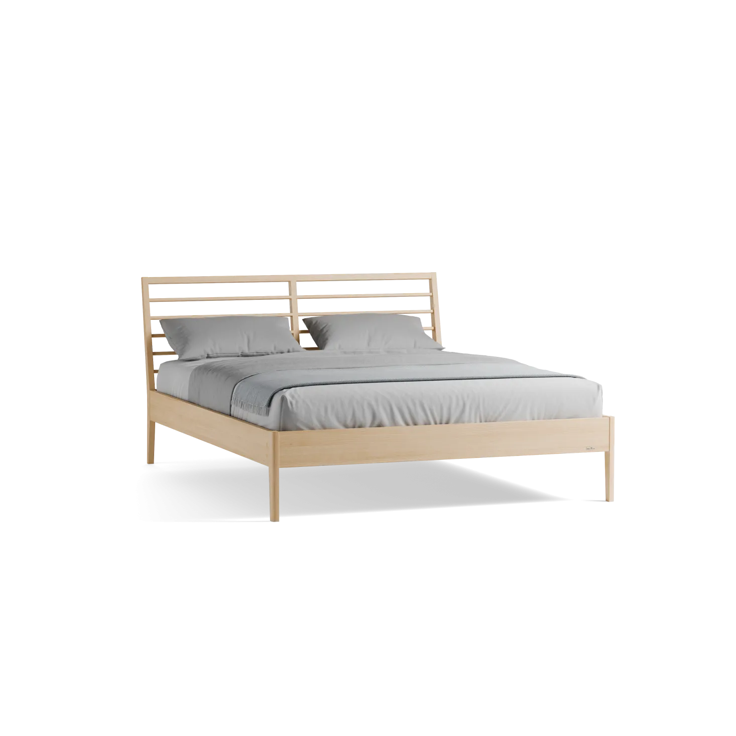 Bett Almeno mit Sprossenbetthaupt horizontal(Esche, 160 x 200 cm)