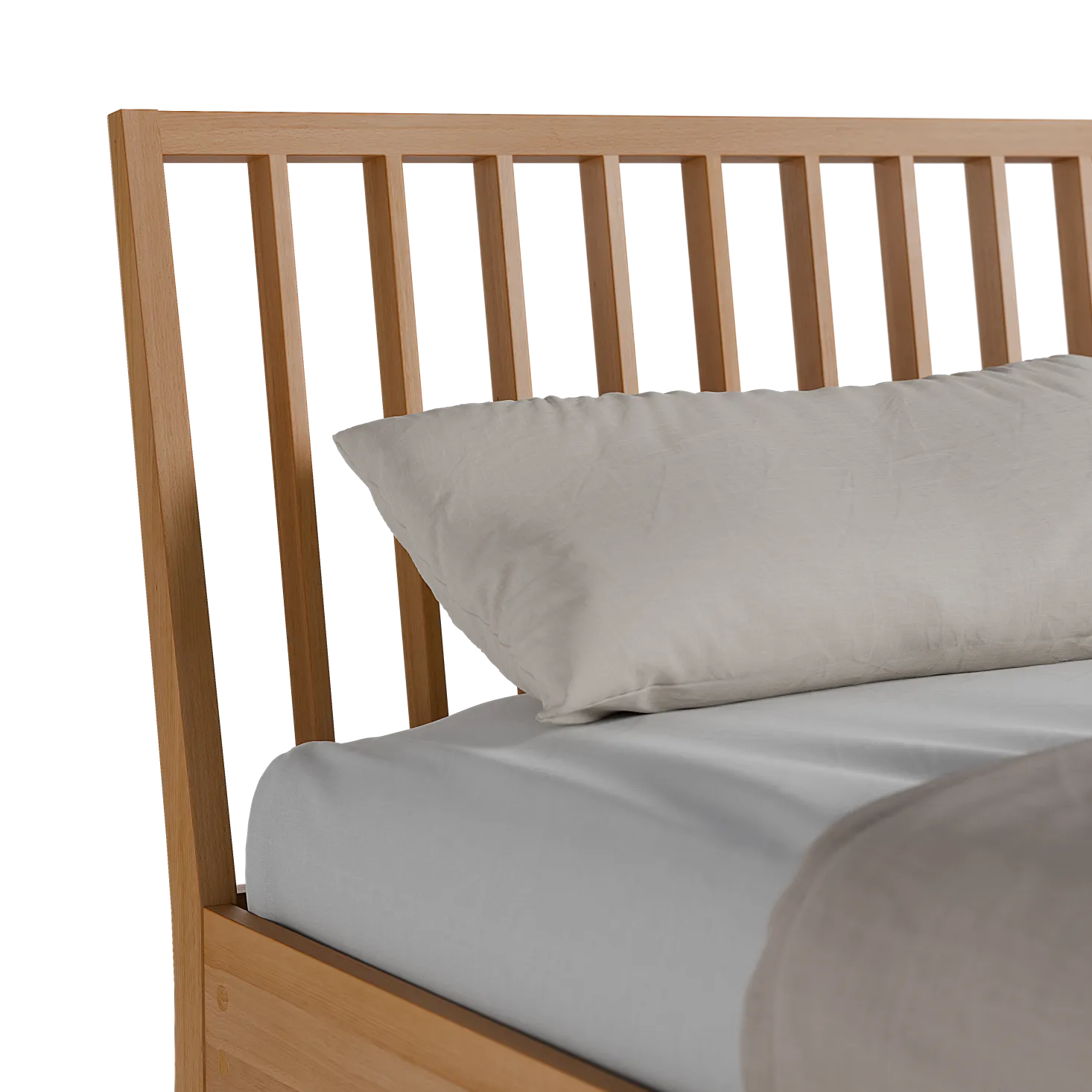 Bett Almeno mit Sprossenbetthaupt vertikal(Buche, 160 x 200 cm)