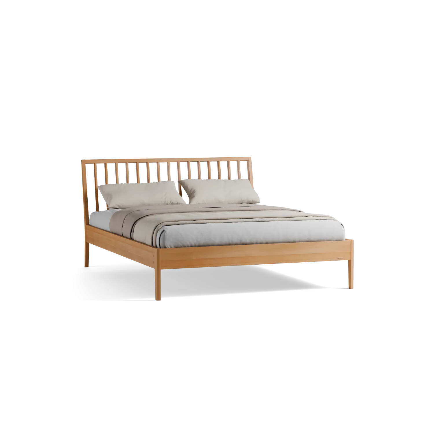 Bett Almeno mit Sprossenbetthaupt vertikal(Buche, 160 x 200 cm)