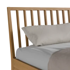 Bett Almeno mit Sprossenbetthaupt vertikal(Eiche, 160 x 200 cm)