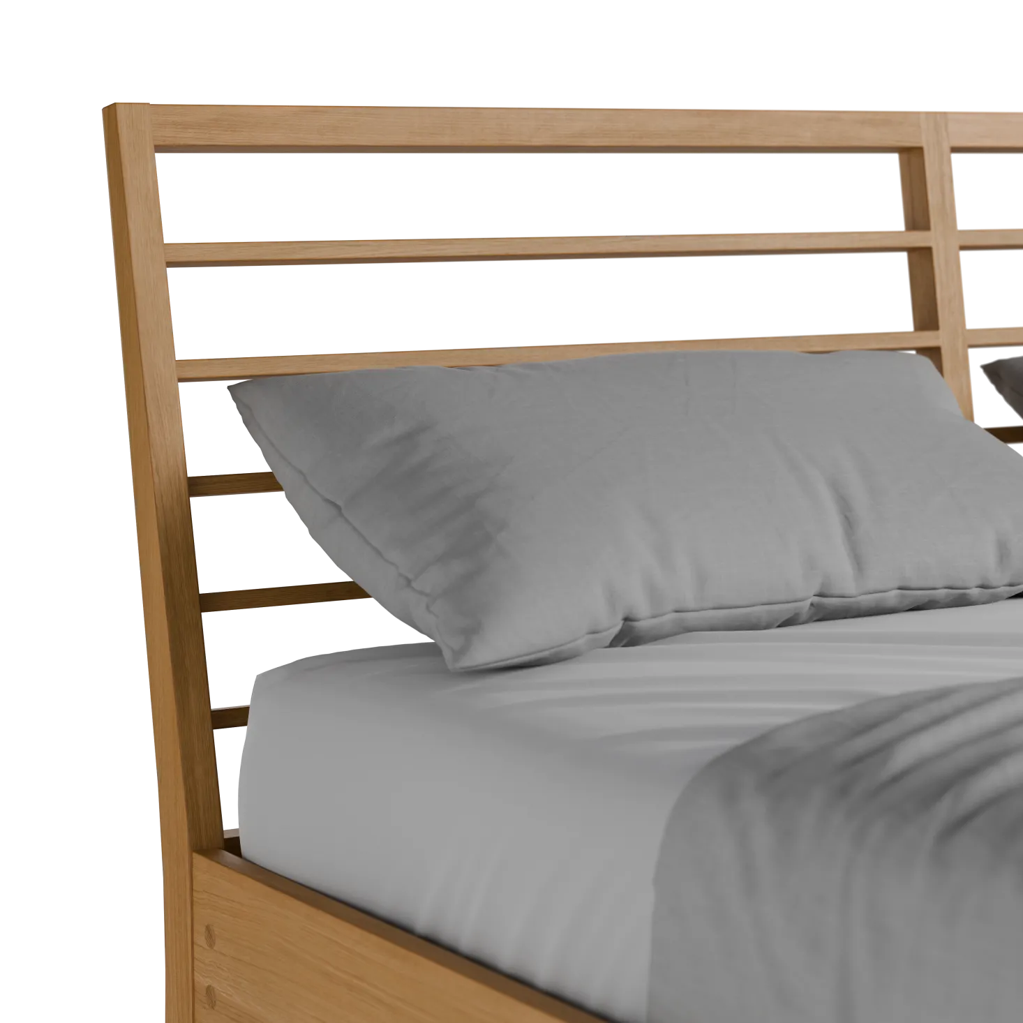 Bett Almeno mit Sprossenbetthaupt horizontal(Eiche, 160 x 200 cm)