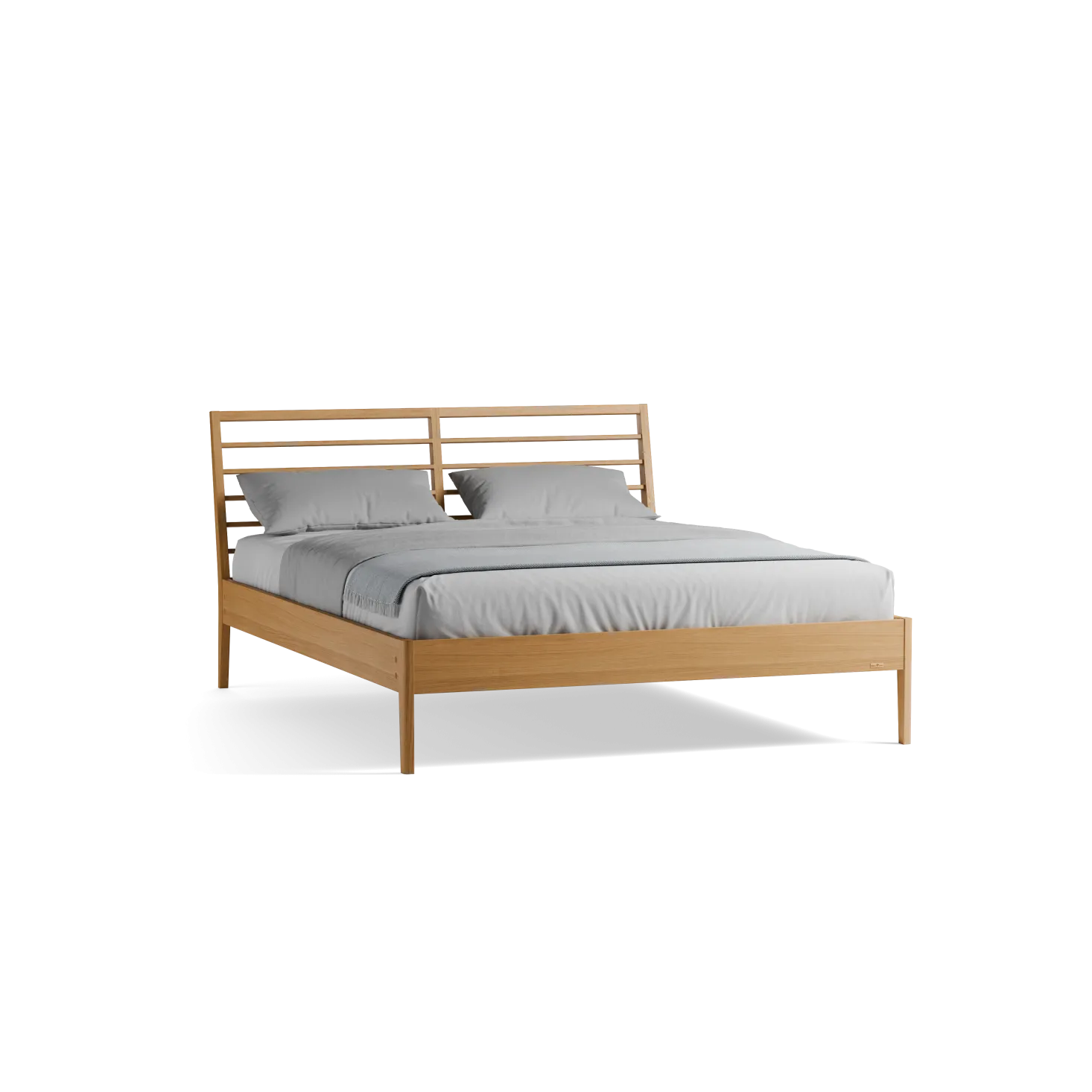 Bett Almeno mit Sprossenbetthaupt horizontal(Eiche, 160 x 200 cm)