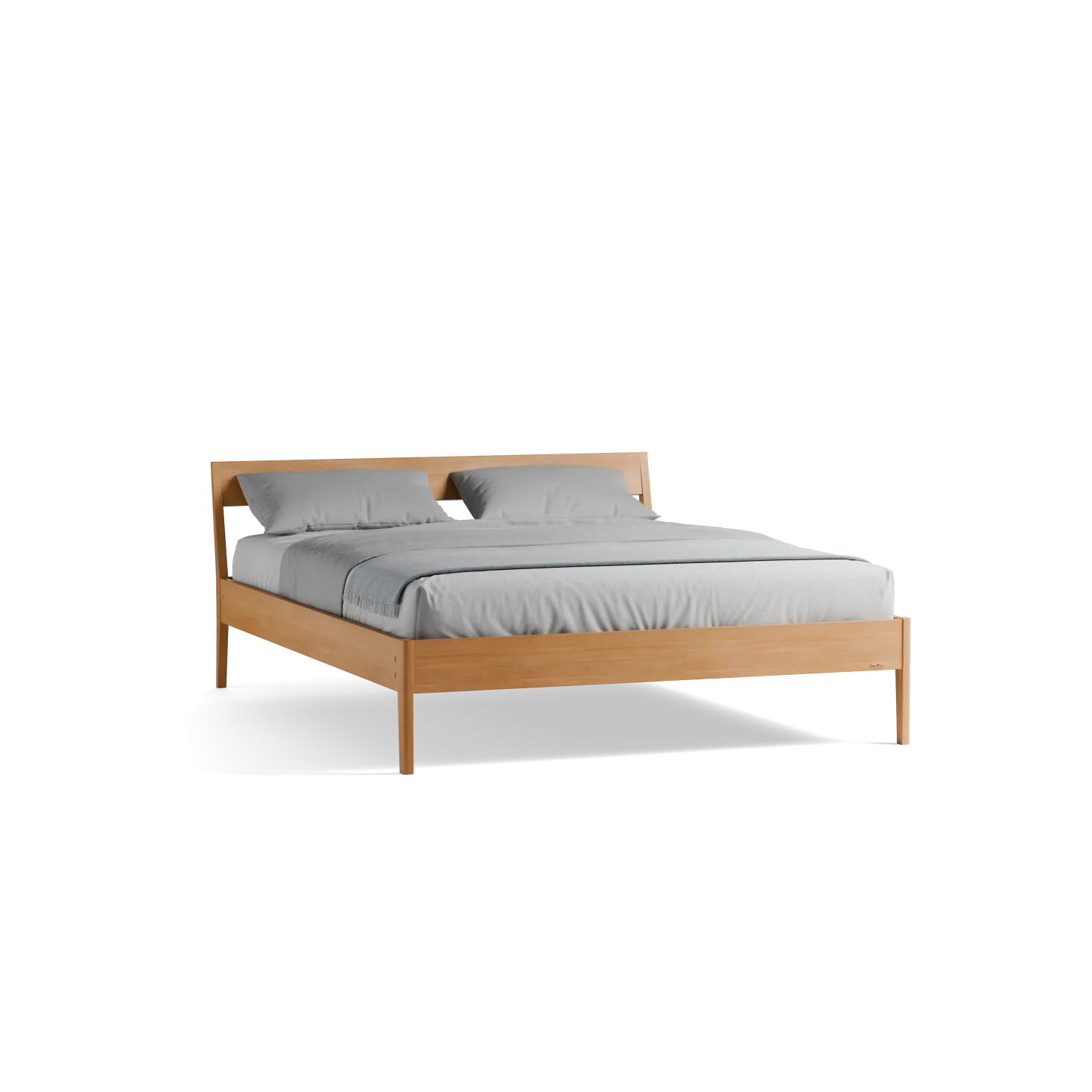 Bett Almeno mit Stegbetthaupt(Buche, 160 x 200 cm)
