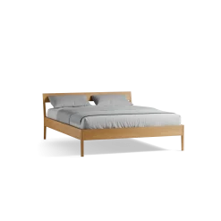 Bett Almeno mit Stegbetthaupt(Eiche, 160 x 200 cm)
