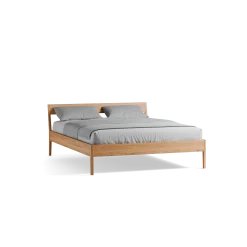 Bett Almeno mit Stegbetthaupt(Kernbuche, 160 x 200 cm)