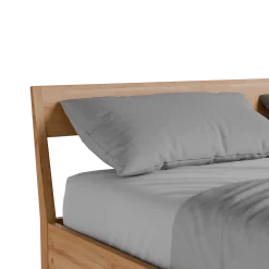 Bett Almeno mit Stegbetthaupt(Kernbuche, 160 x 200 cm)