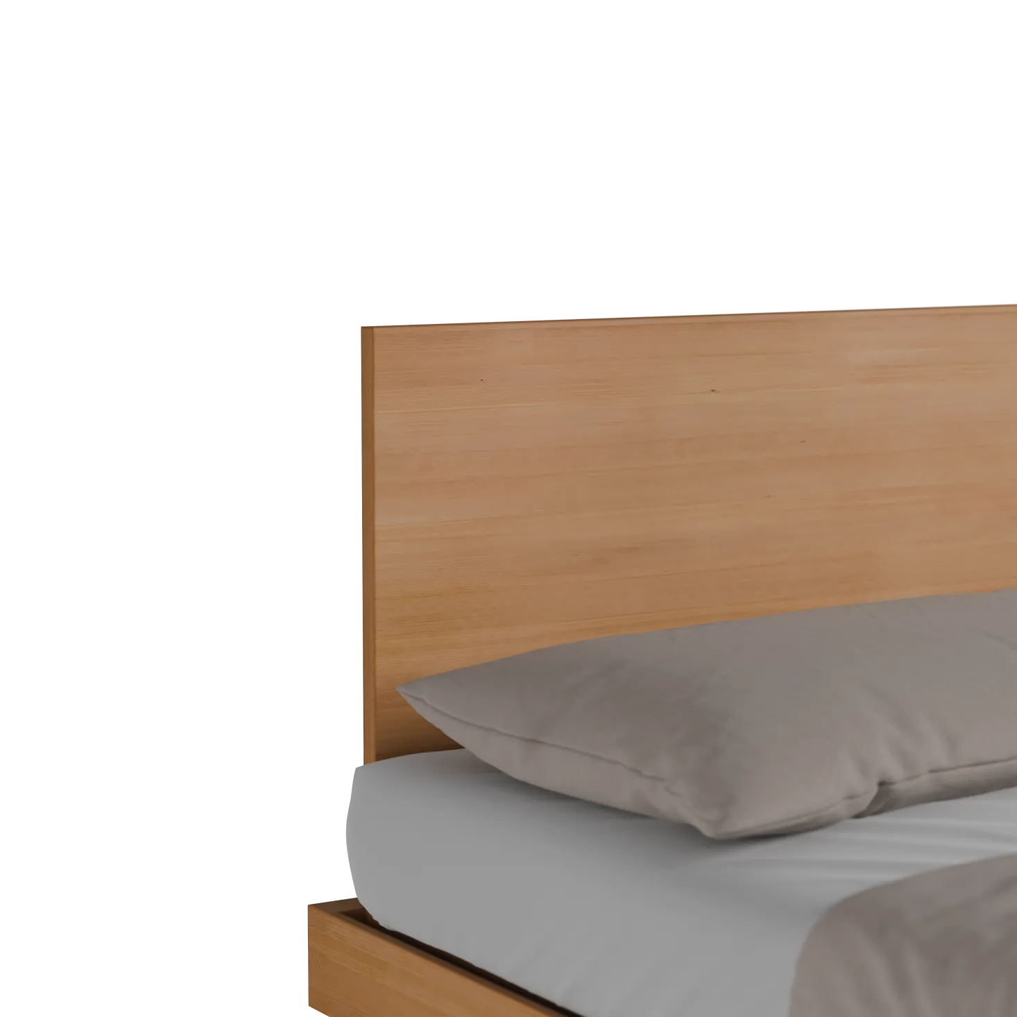 Bett Jukai Pur mit Flächenbetthaupt(Buche, 140 x 200 cm, mit Flächenbetthaupt)