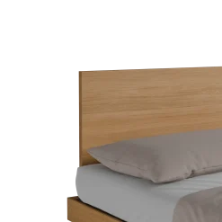 Bett Jukai Pur mit Flächenbetthaupt(Eiche, 140 x 200 cm, mit Flächenbetthaupt)