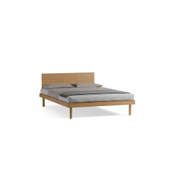 Bett Jukai Pur mit Flächenbetthaupt(Eiche, 140 x 200 cm, mit Flächenbetthaupt)