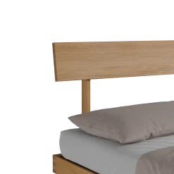 Bett Jukai Pur mit Stegbetthaupt(Eiche, 140 x 200 cm, mit Stegbetthaupt)
