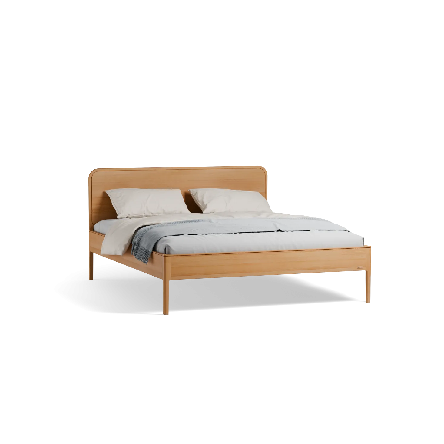 Bett Tenso mit Holzbetthaupt(Buche, 160 x 200 cm)
