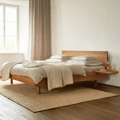 Bett Tesoro mit Holzbetthaupt(Kernbuche, 160 x 200 cm)
