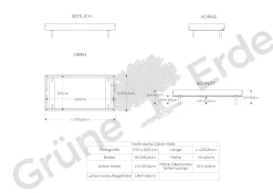 Bett Tesoroohne Betthaupt (Buche, 100 x 200 cm)