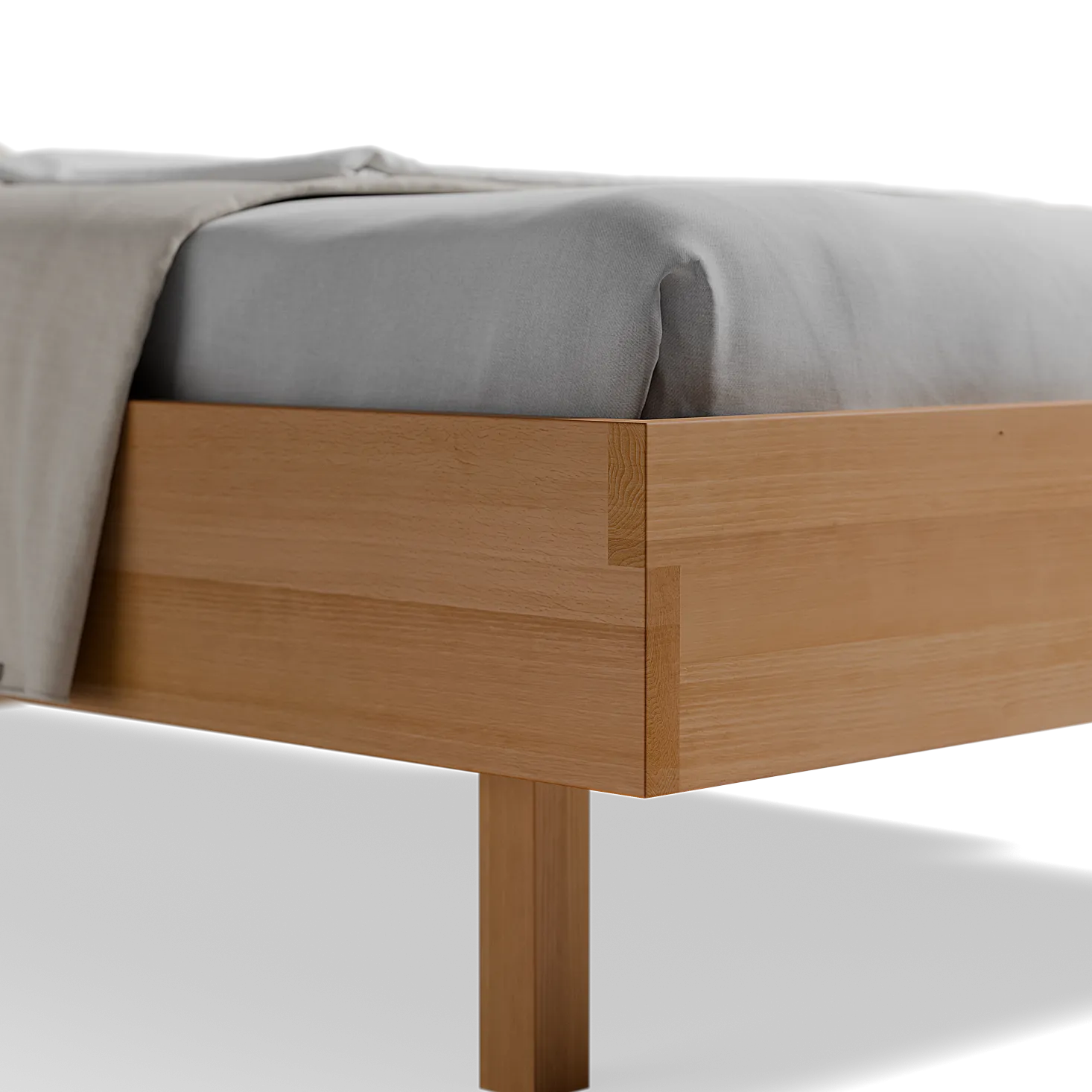 Bett Tesoroohne Betthaupt (Buche, 100 x 200 cm)