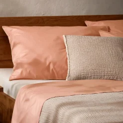 Betttuch Edna100 % Baumwolle, Perkal (Pfirsich, 260 x 260 cm)