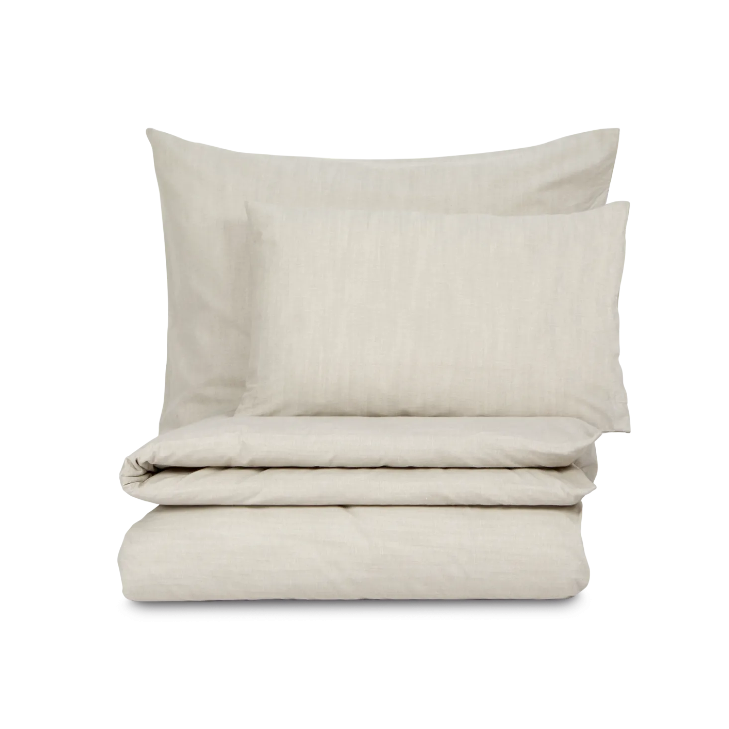 Bettwäscheset Fabia aus Baumwolle, Chambray, GOTSFarbe: stein