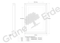 Bilderrahmen Vista schräges Profil(Buche, B30xT3,5xH40cm)