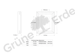 Bilderrahmen Vista schräges Profil(Eiche, B19xT3,5xH23cm, klein)