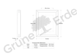 Bilderrahmen Vista schräges Profil(Eiche, B23xT3,5xH28cm)
